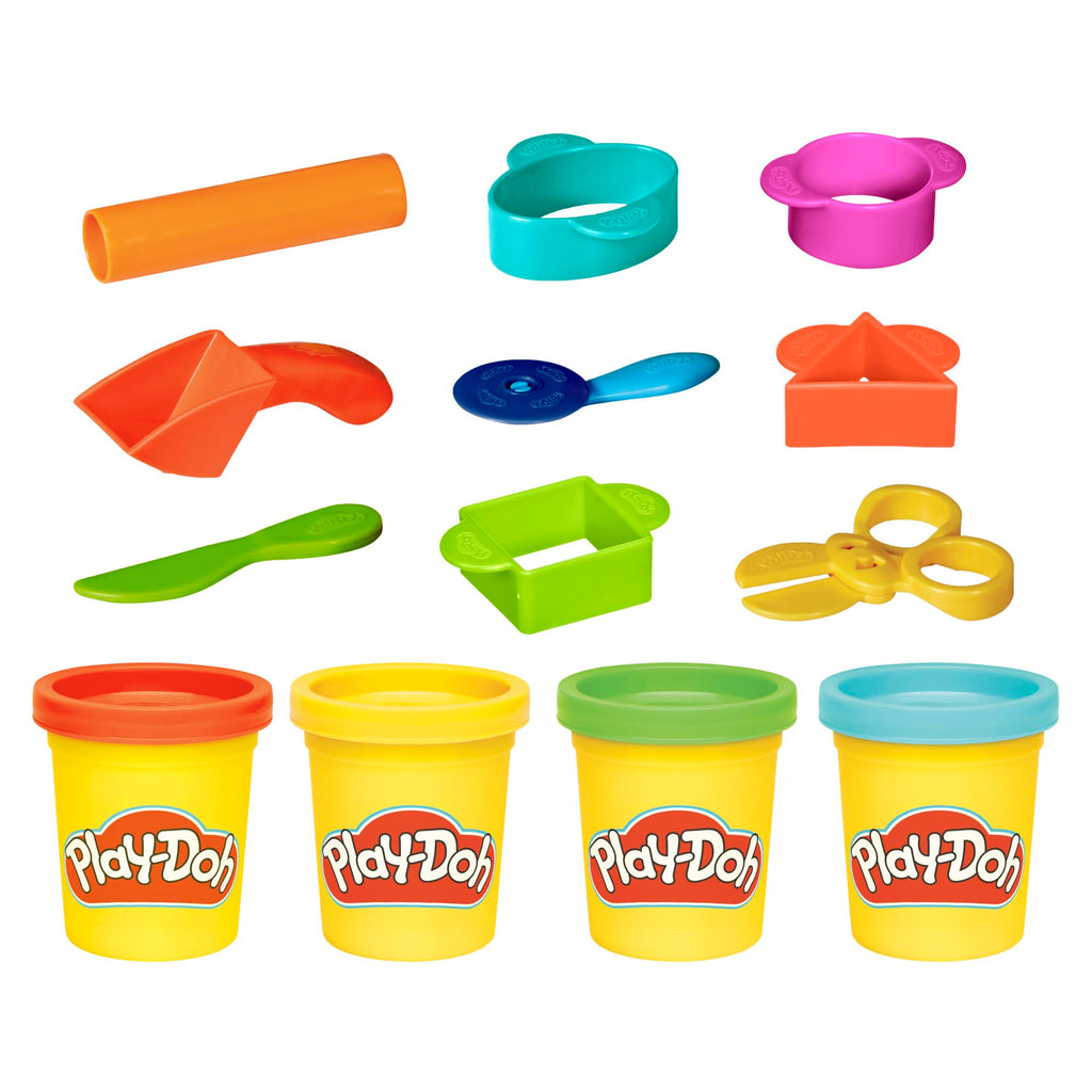 Play-Doh Starter Set 9-Piece Kit with Storage Tote & 4 Modeling Compound Cans, Ages 3+, Presentation May Vary