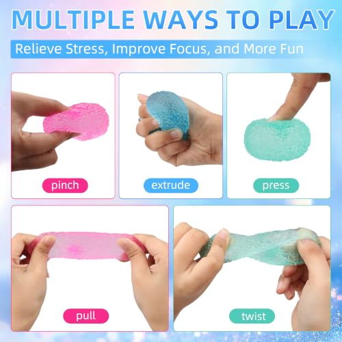 3pcs Squishy Textured Stress Balls Silky Fidget Toys for Anxiety Relief
