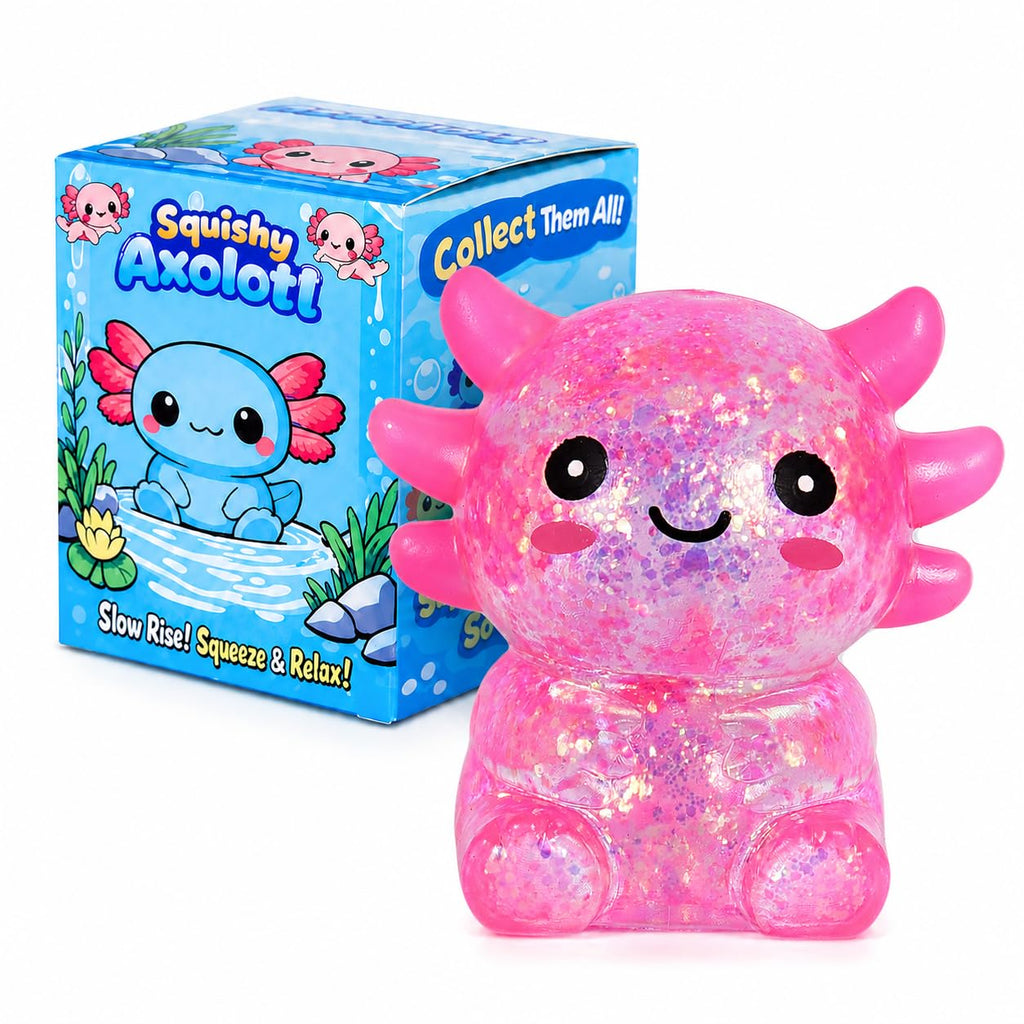 GSOOUOLD Axolotl Squishy Stress Ball, Soft TPR Fidget Toy for Kids Adults | Non-toxic soft TPR, slow rebound, satisfying squeeze, sensory stress relief toy for kids & adults