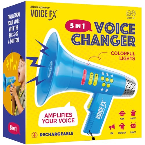 5 In 1 Voice Changer for Kids - Voice Changing Device for Boys & Girls | Birthday Gifts for 3, 4, 5, 7, 8 Year Old Boy - Toys Gift Ideas for Kid, Toddler - Gifts for Kids Ages 3-8+ Olds