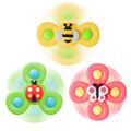 LiKee Strong Suction Cup Fidget Rotating Sensory Bath Toys for Baby 10+ Months (Insect-1)