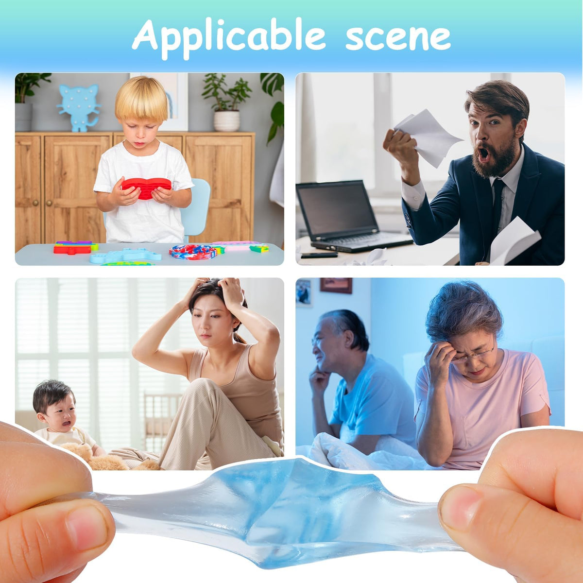 Sensory Toys 24 Pcs Cube Squishy Fidget Stress Toys for Adults Kids | Mini Ice Cube Squishy Toys Anxiety Stress Relief Hand Therapy Sensory Squishy Ball Classroom Prize Box Toys ﻿