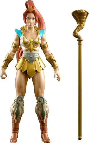 Masters of the Universe Origins 200X Teela 5.5 Inch Action Figure​ | MOTU Cartoon Collection Toy, 1980s TV Inspired Character, Ponytailed Heroine, Hair, Staff​ Accessory