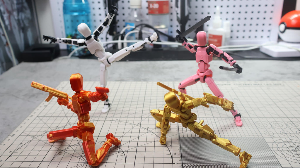 FoxVilla Titan 13 3D Printed Action Figure, Assembled T13 Dummy 13 | Assembly Completed T13 Action Figure, 3D Printed Titan13, Assembled Dummy 13 Lucky 13 Toy Figure