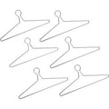 Interion Closed Loop Coat Hangers - Heavy Duty Chrome - Anti-Theft - 6 Pack (WB695330)