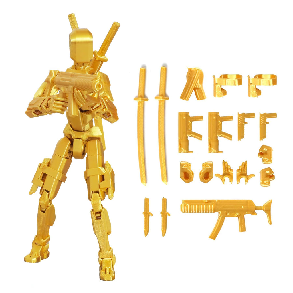 FoxVilla Titan 13 3D Printed Action Figure, Assembled T13 Dummy 13 | Assembly Completed T13 Action Figure, 3D Printed Titan13, Assembled Dummy 13 Lucky 13 Toy Figure