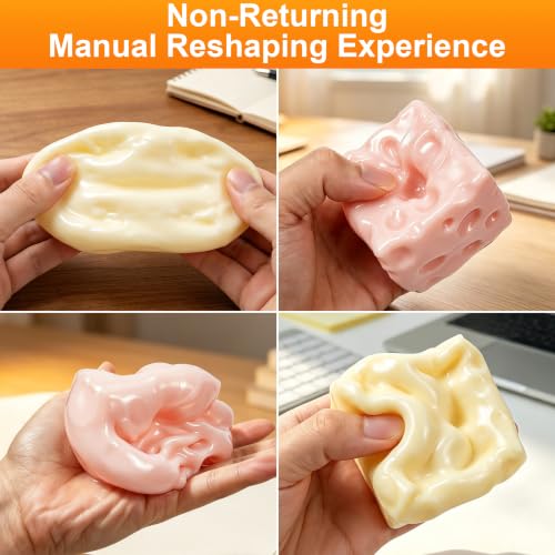 Coconut Oil Squishy, Cheese Squishy Non-Rebound | Squeeze Toys for Teens,Desk Decor Office Stress Relief Fidget Toys for Adults