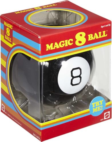 Mattel Games Magic 8 Ball Novelty Fortune-Telling Toy, Ages 3+ | Retro Look for Kids, Teens, Families, Gifts, Parties & Travel (Amazon Exclusive)