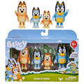 Bluey Family Figure 4-Pack, Poseable Toys with Bingo & Bandit | Movable arms & legs, portable size for on-the-go play; toddler figurine toys for kids ages 3+, thoughtful gift