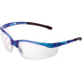 Global Industrial Half Frame Safety Glasses, Anti-Fog, Clear Lens, Blue Frame (WB708403CL)