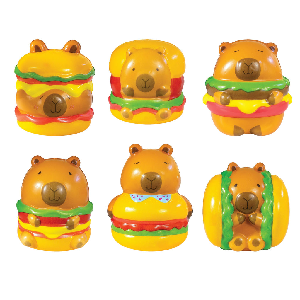 Cheeseburger Capybara Slow Rise Toys - 12 per bag
