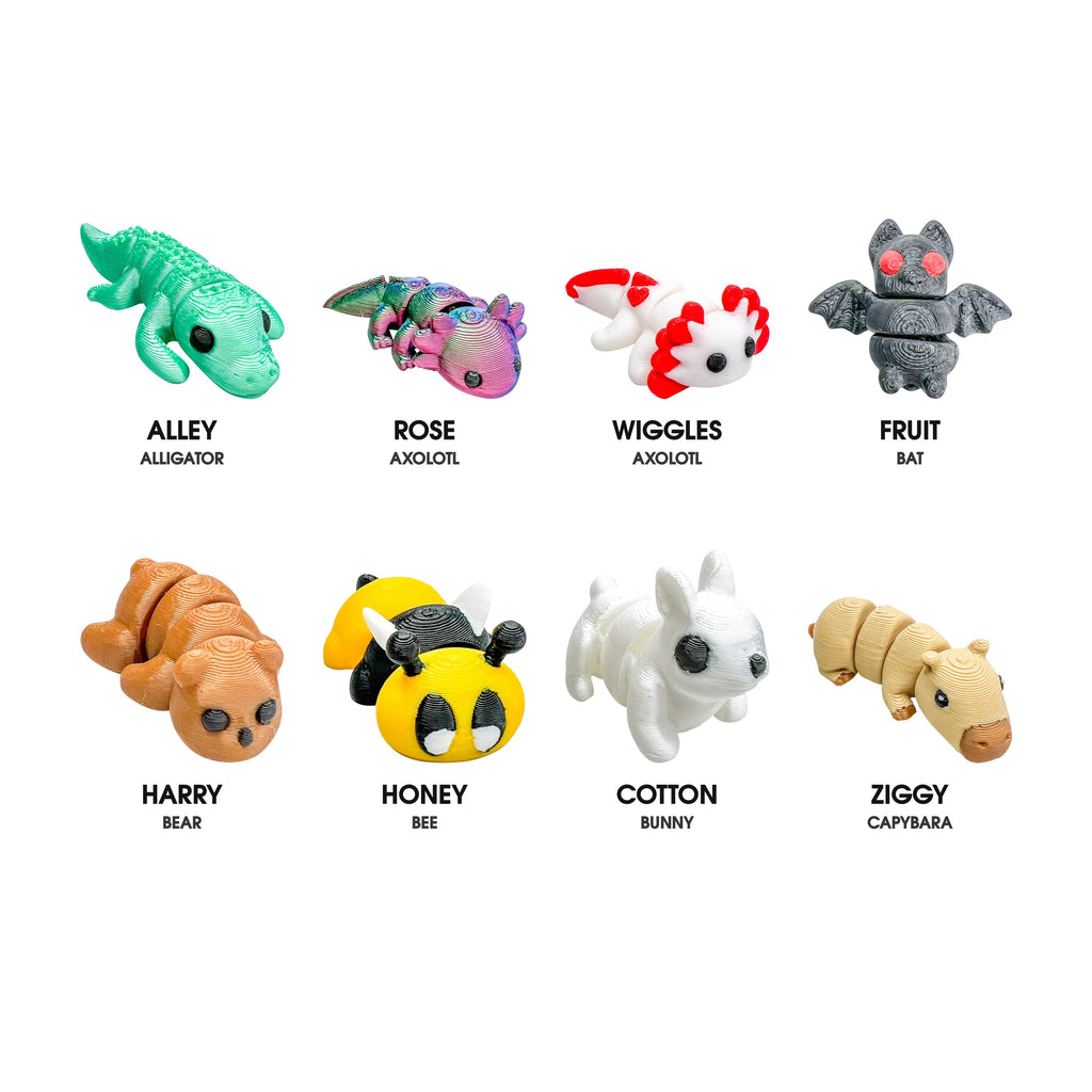 3D Printed Squiggly Jiggly Pets - Blind Bag Assortment