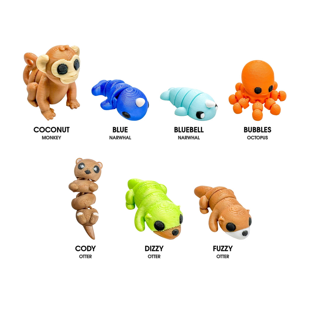 3D Printed Squiggly Jiggly Pets - Blind Bag Assortment