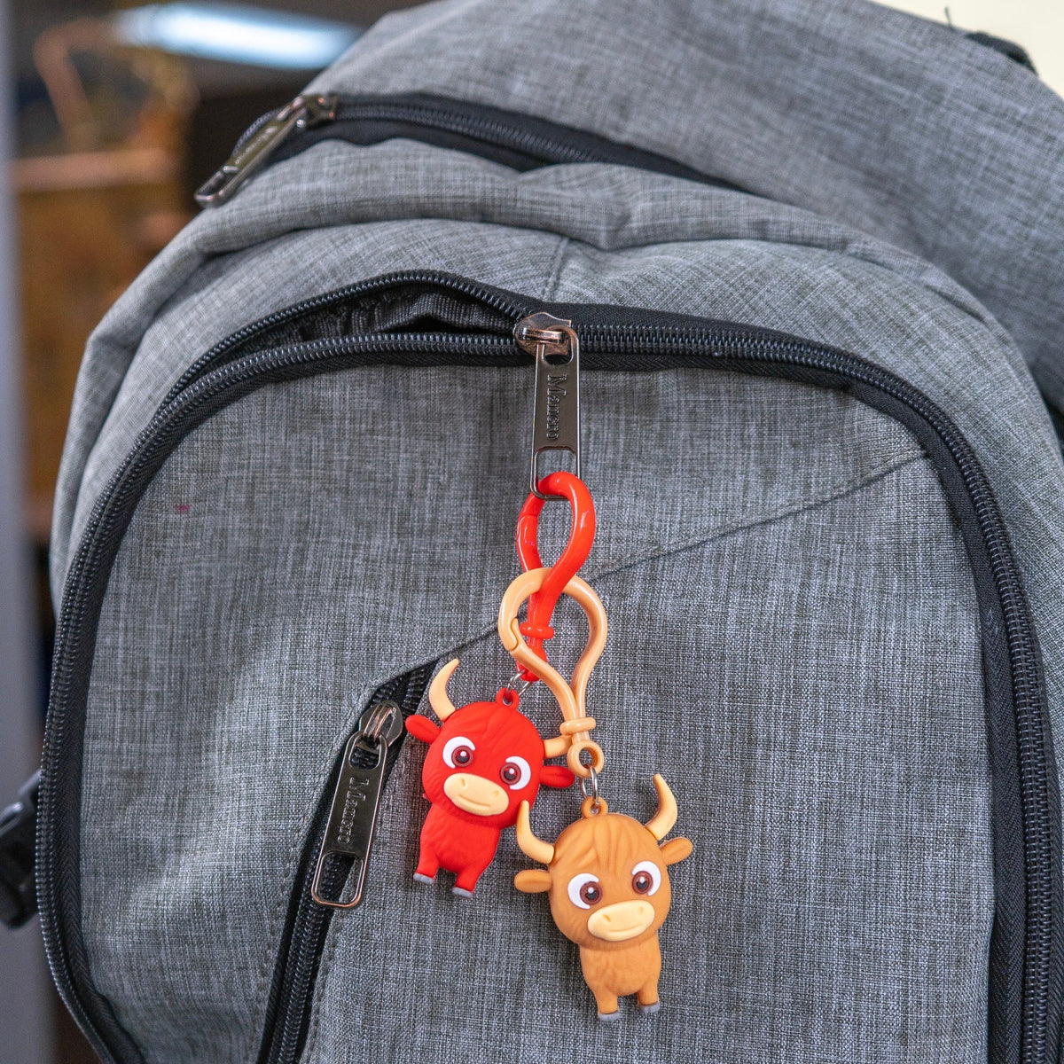 Highland Cow Backpack Buddy Keychains