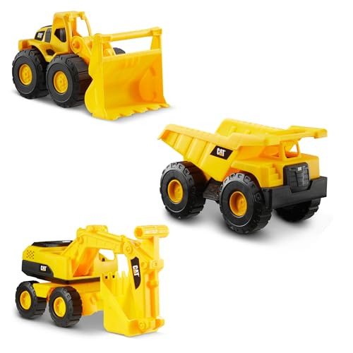 Cat Construction 7" Dump Truck, Loader & Excavator toys Combo Pack