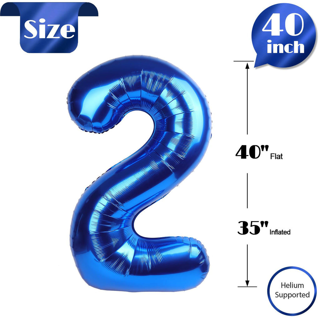 Blue Number 3 Balloon 40 Inch - 3 Balloon Number, 3rd Birthday Decorations