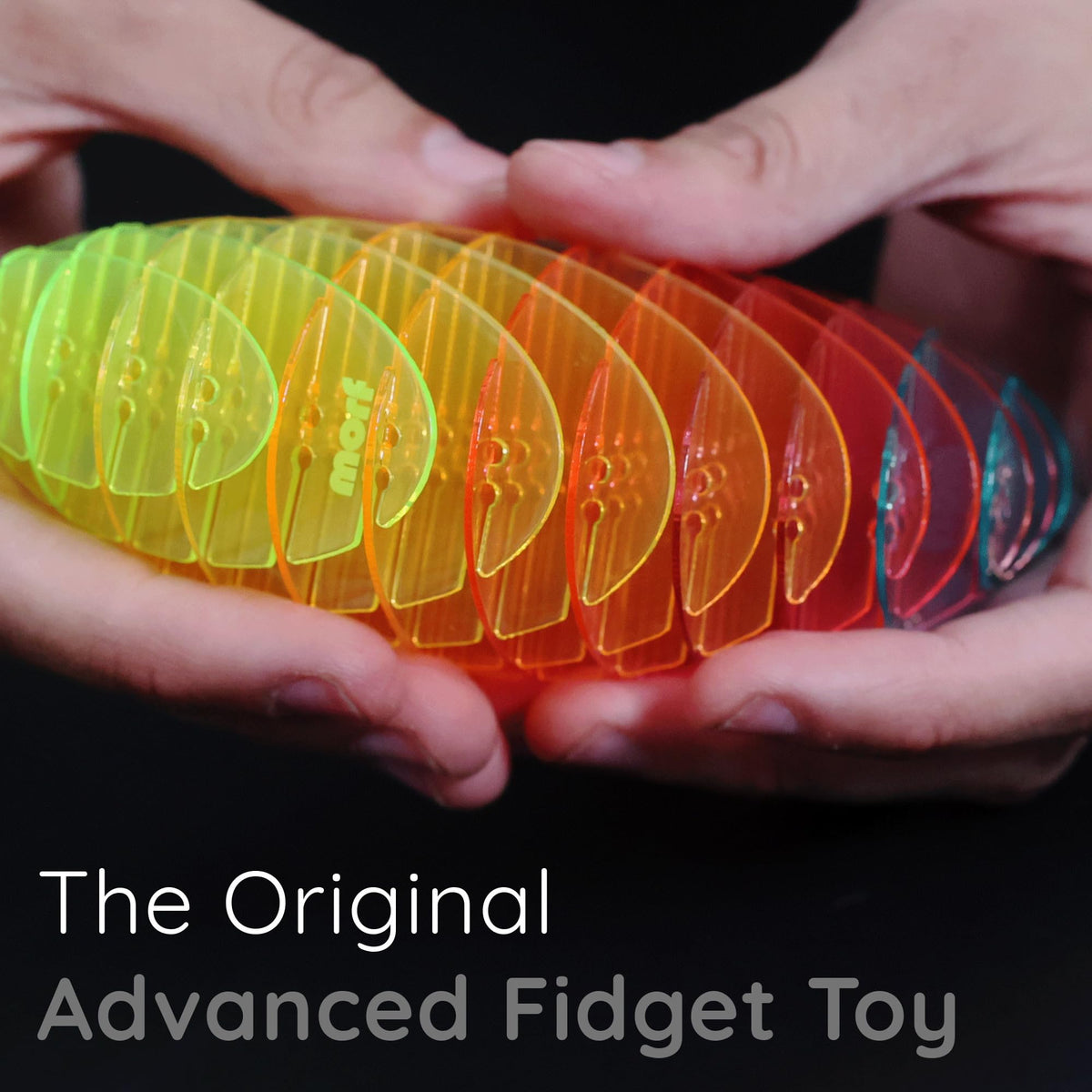 Morf Worm 3D Sensory Fidget Toys for Kids, Teens & Adults, Rainbow, Small | Quiet fidget toy for classroom, office & travel. Sensory toy for focus, stress & anxiety. Squish, stretch & bend!