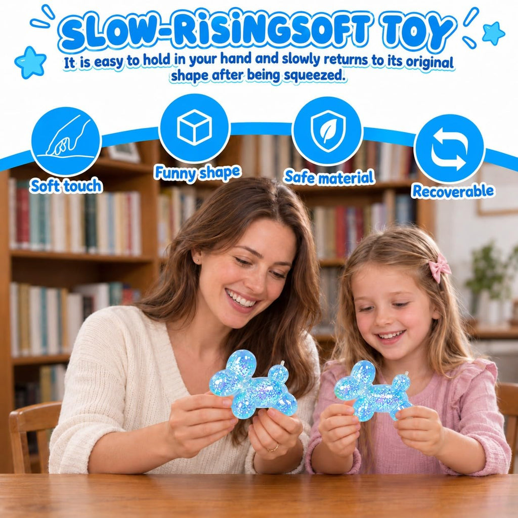 Graphinza Squeeze Toys – Balloon Dog Squishy Squeeze Toy (Blue1, 9cm)