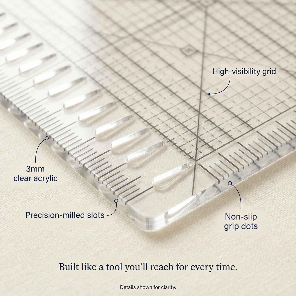 Kelori SlotMaster Precision Quilting Ruler