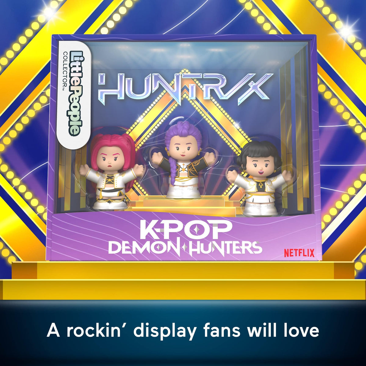 Little People Collector Kpop Demon Hunters: HUNTR/X Special Edition Set for Movie Fans, 3 Figures in a Display Package