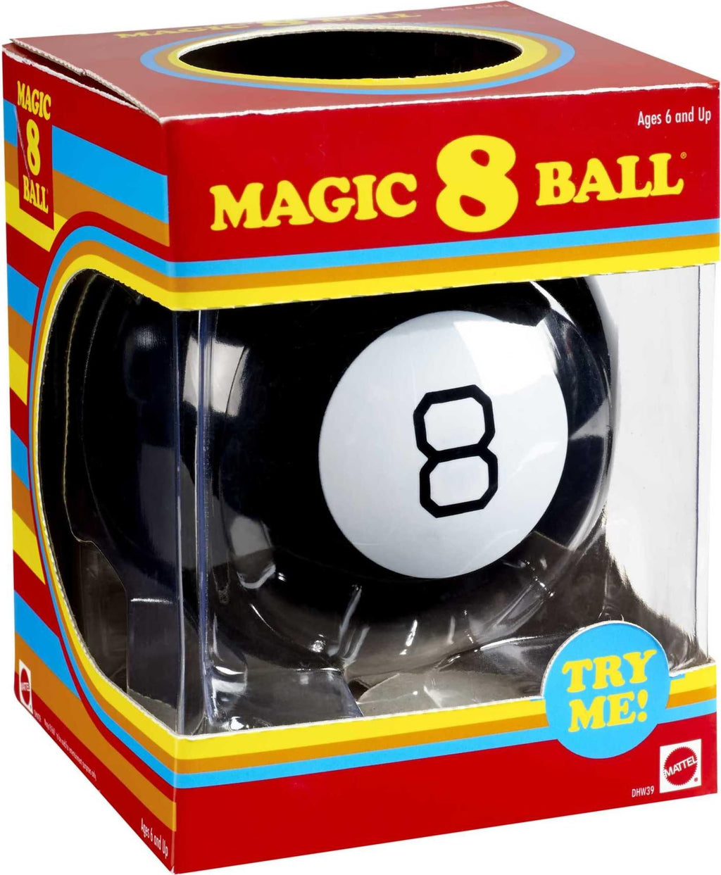 Mattel Games Magic 8 Ball Novelty Fortune-Telling Toy, Ages 3+ | Retro Look for Kids, Teens, Families, Gifts, Parties & Travel (Amazon Exclusive)