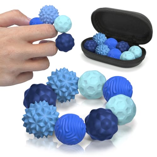 Magnetic Fidget Balls for Adults & Teens, Silent Fidget Toys for Office | Relief Stress Anxiety, Focus Aid, Autism ADHD, Calming & Relaxing, Textured Silicone, Magnetic Play, Gift Ready