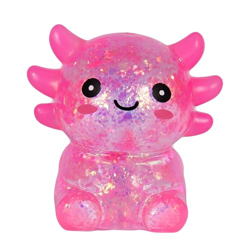 GSOOUOLD Axolotl Squishy Stress Ball, Soft TPR Fidget Toy for Kids Adults | Non-toxic soft TPR, slow rebound, satisfying squeeze, sensory stress relief toy for kids & adults
