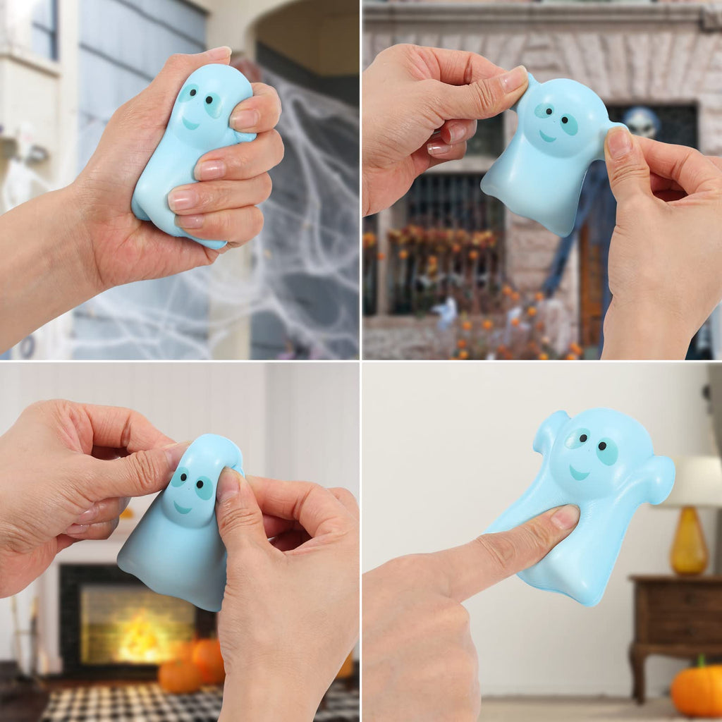 New 6 Packs-Halloween Squishies Toys Slow Rising, Gift Box Includes Ghost: Vampire,Pumpkin,Skull,Black Cat,Mummy,Bat, Halloween Soft Stress Relief Toys for Girls,Boys,Kids Party