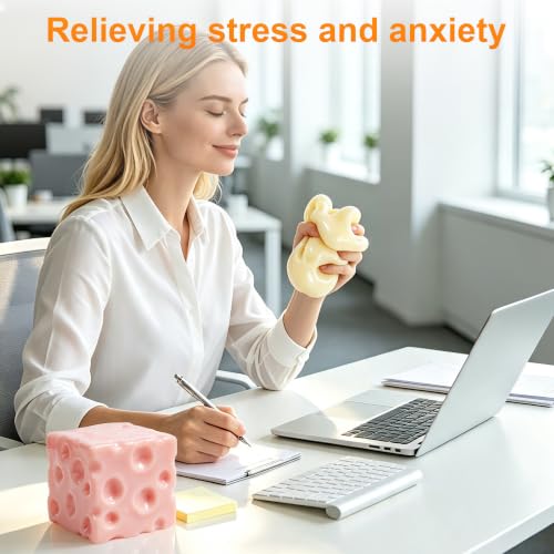 Coconut Oil Squishy, Cheese Squishy Non-Rebound | Squeeze Toys for Teens,Desk Decor Office Stress Relief Fidget Toys for Adults