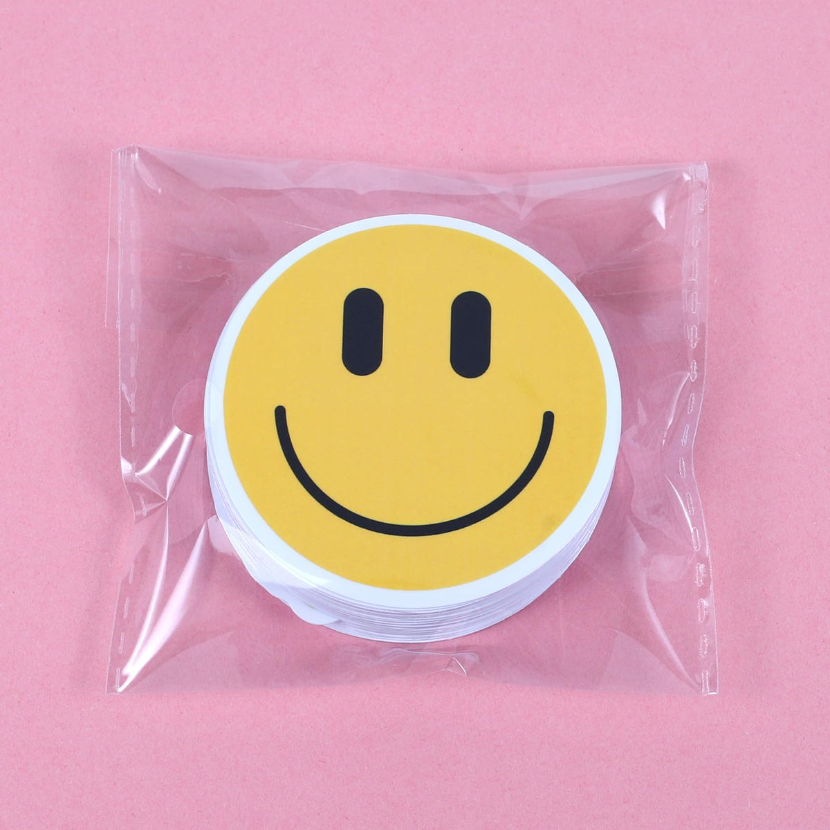 Wercokt 50PCS Smile Face Stickers Cute Water Bottle Stickers for Kids | Waterproof, PVC Material, for Teaching Rewards, Notebooks, Stationery, Luggage, Cartoon Happy Sticker