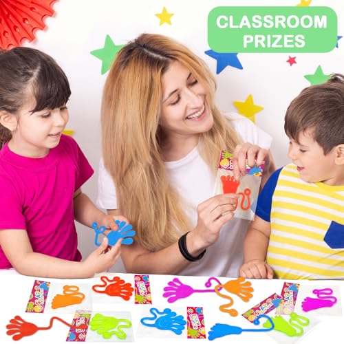 Halloween Party Favors Goodie Bag Stuffer Fillers for Kids (30 PCS), Large Sticky Hands & Feet for Birthday Pinata, Classroom Student Non Candy Treats Prizes Supplies Toys Gifts for Toddler Boys Girls