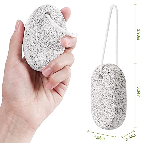 2PCS Natural Pumice Stone, Asqraqo Lava Pedicure Tools Hard Skin Callus Remover for Feet and Hands - Foot File Exfoliation to Remove Dead Skin, and Callusess