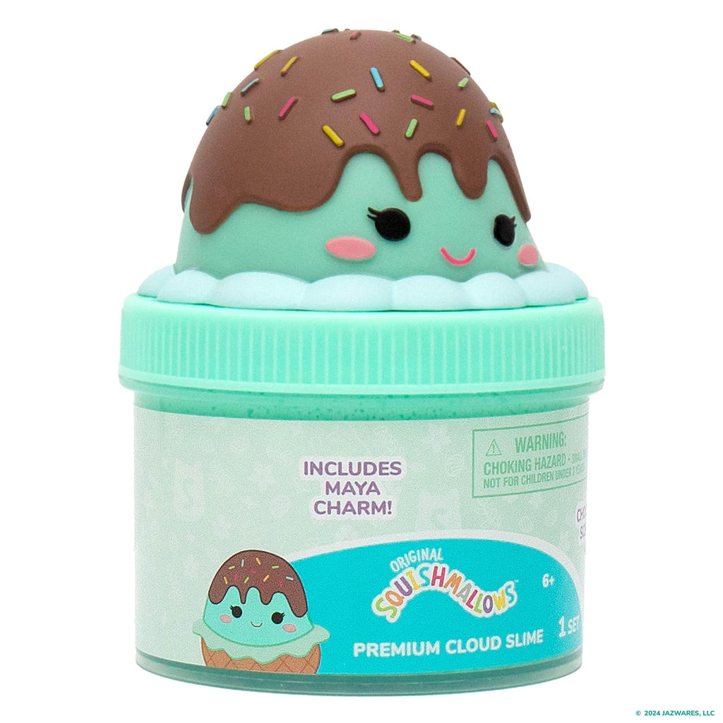 Original Squishmallows Scented Slime Jar, Chocolate, Maya the Ice Cream