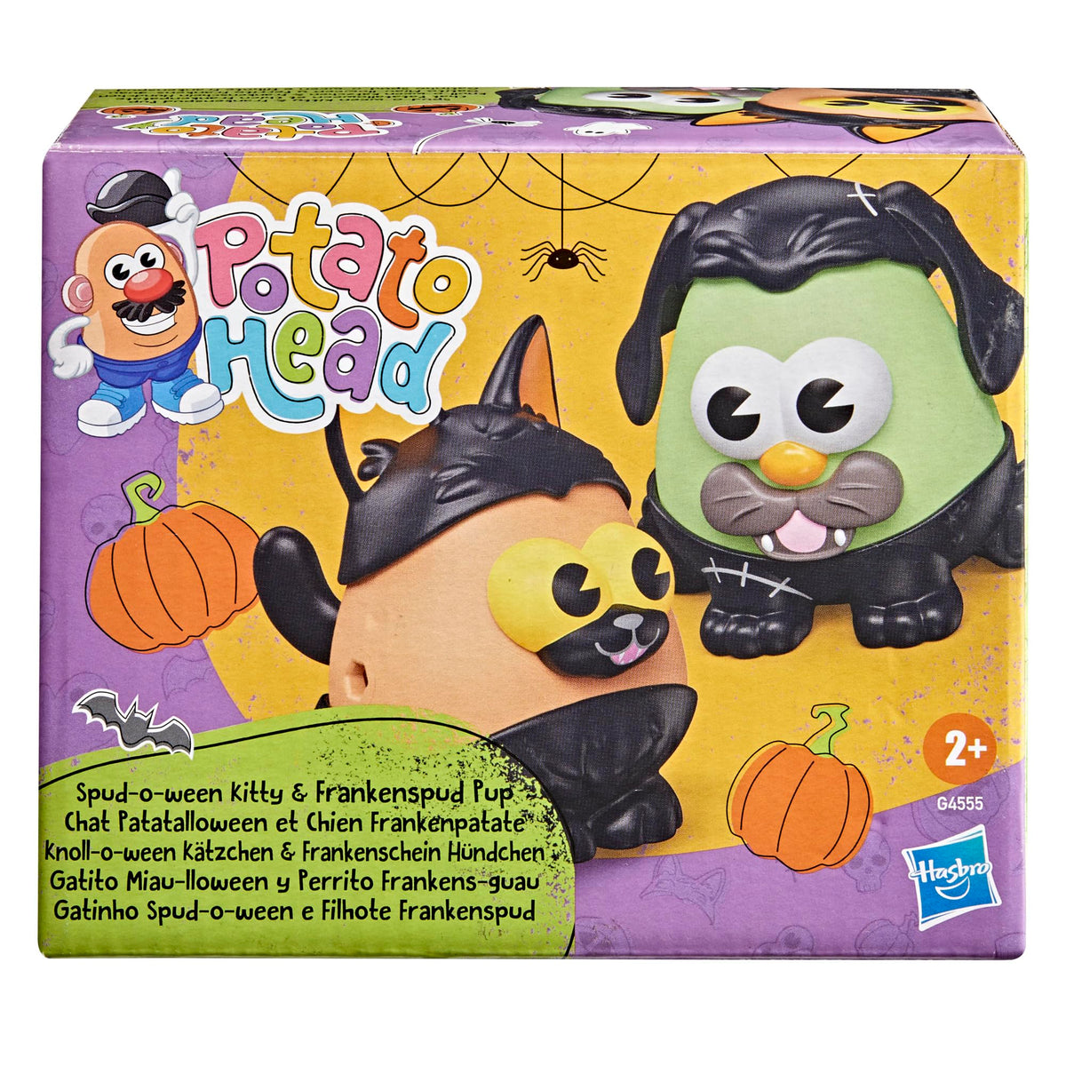 Potato Head Spooky Tots | 11 Pieces | Two 3-Inch Potato Bodies with 9 Accessories | Preschool Halloween Toys for Kids 2+