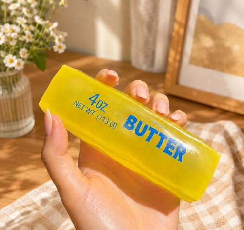 Coconut Oil Butter Squishy Toy, Butter Stick Stress Relief Squeeze Toy, Non-Rebound Moldable Sensory Fidget Toy, Soft Jelly Squishy Desk Toy for Teens Adults