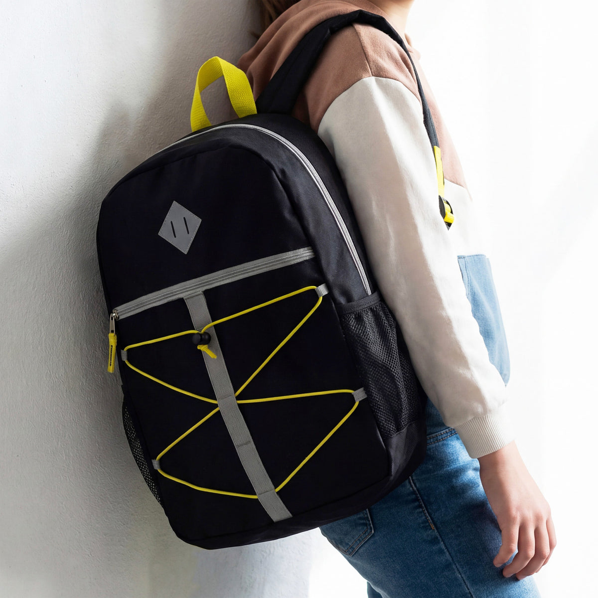 12 Wholesale 17" Backpacks in 12 Assorted Colors and Prints & 12 Bulk School Supply Kits of Your Choice