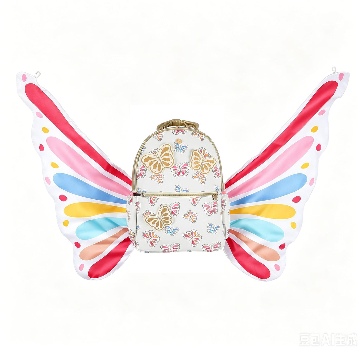Gold Butterfly Backpack Bundle (Backpack, Lunchbox & Water Bottle)