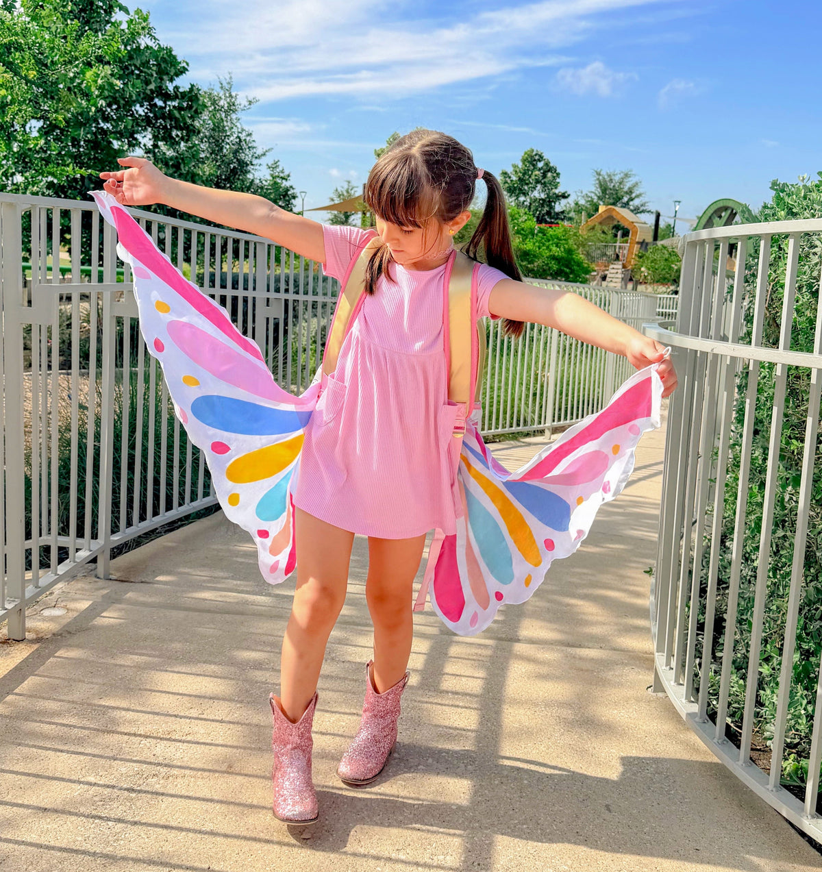 Gold Butterfly Backpack Bundle (Backpack, Lunchbox & Water Bottle)