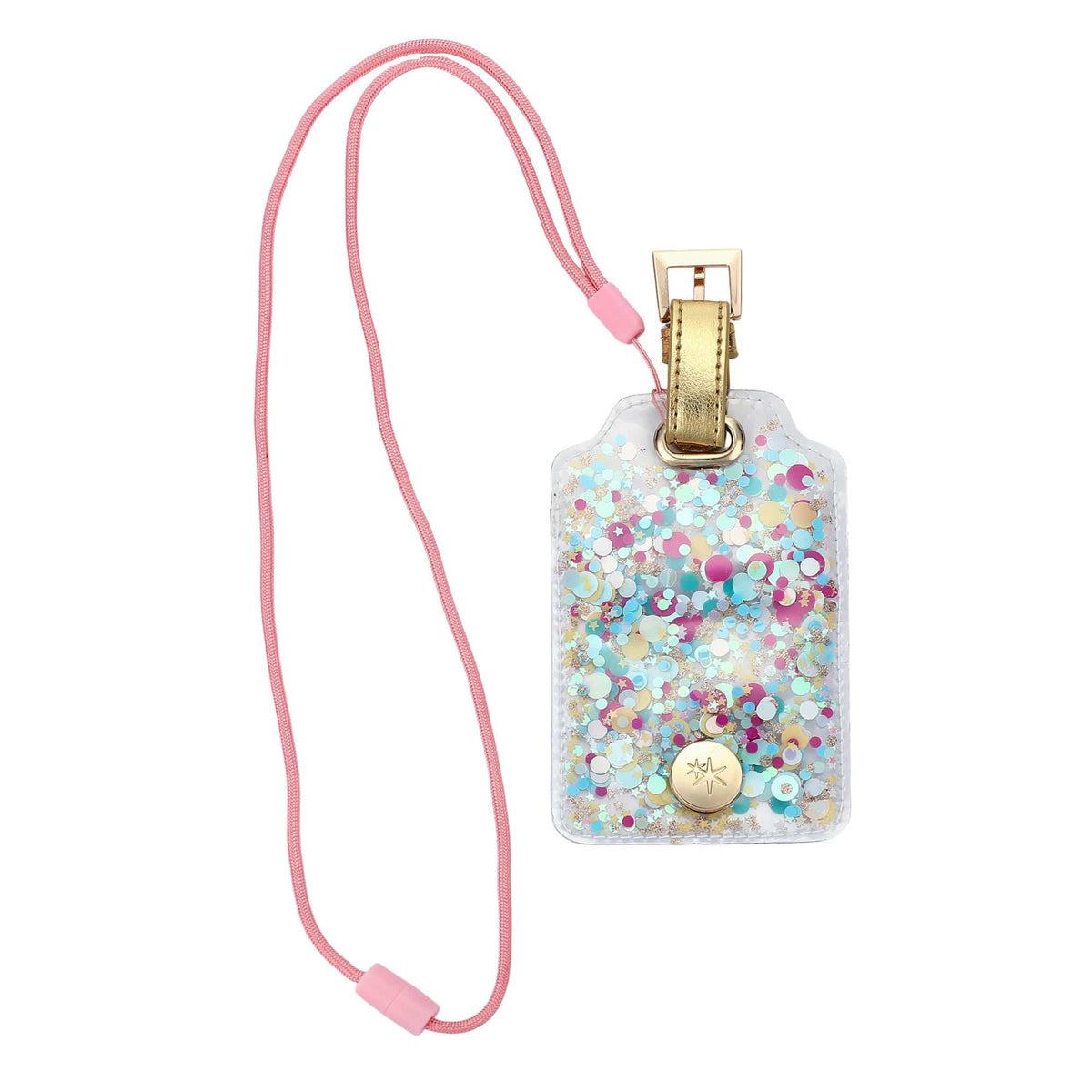 Confetti Filled Lanyard & Luggage Tag