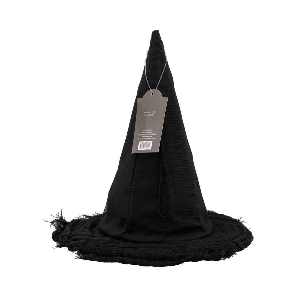 Light Up Halloween Witch Hats, Set of 3