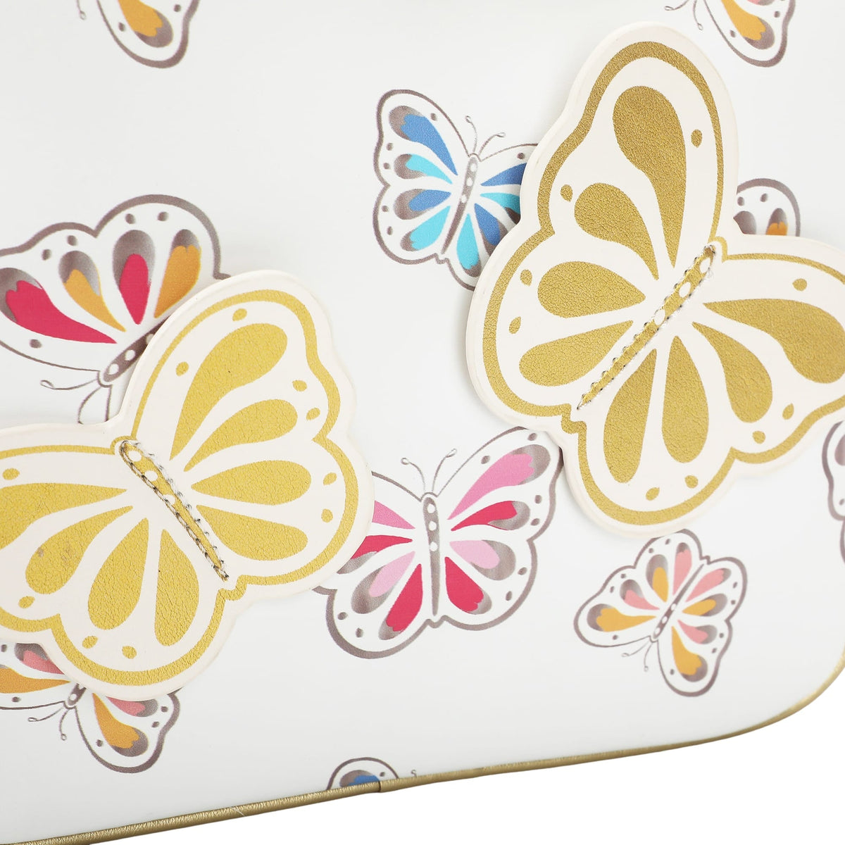 Gold Butterfly Backpack Bundle (Backpack, Lunchbox, & Pouch)