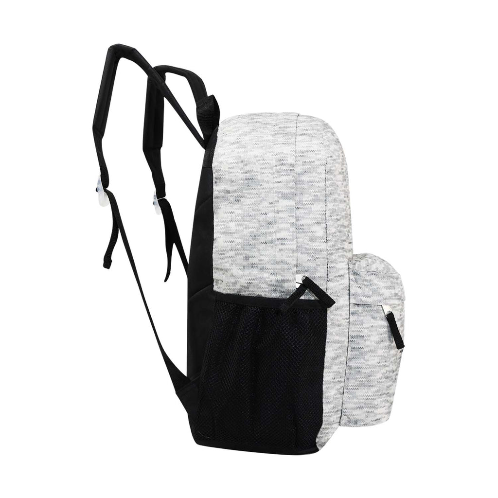 17" Patterned Wholesale Backpack in 12 Assorted Prints - Bulk Case of 24 Bookbags