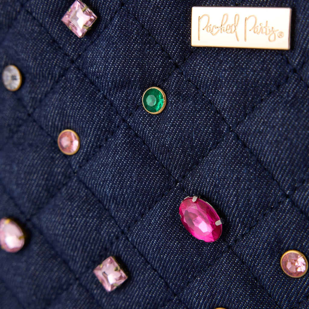 Denim and Gems Insulated Lunch Box with Anti-Microbial Lining