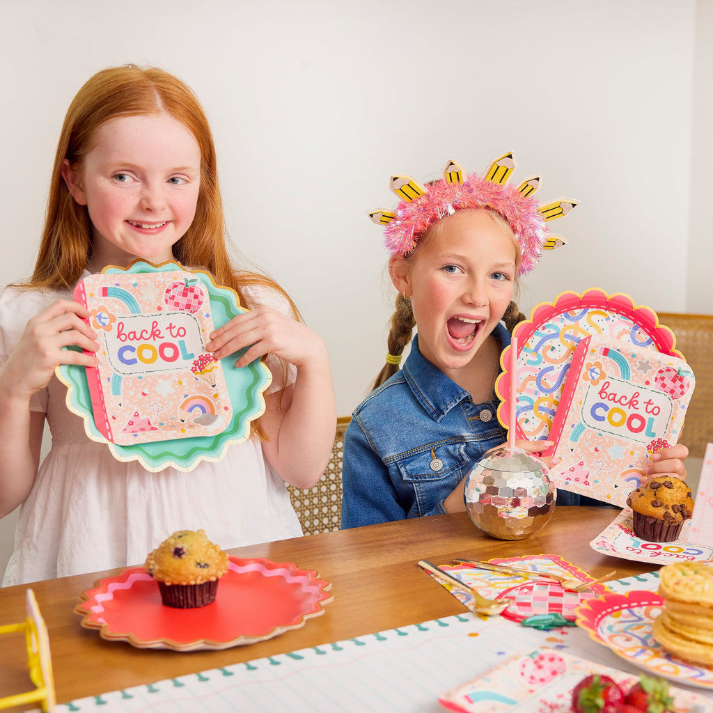 'Back to Cool' Notebook Dessert Plates (8" / 10 ct)