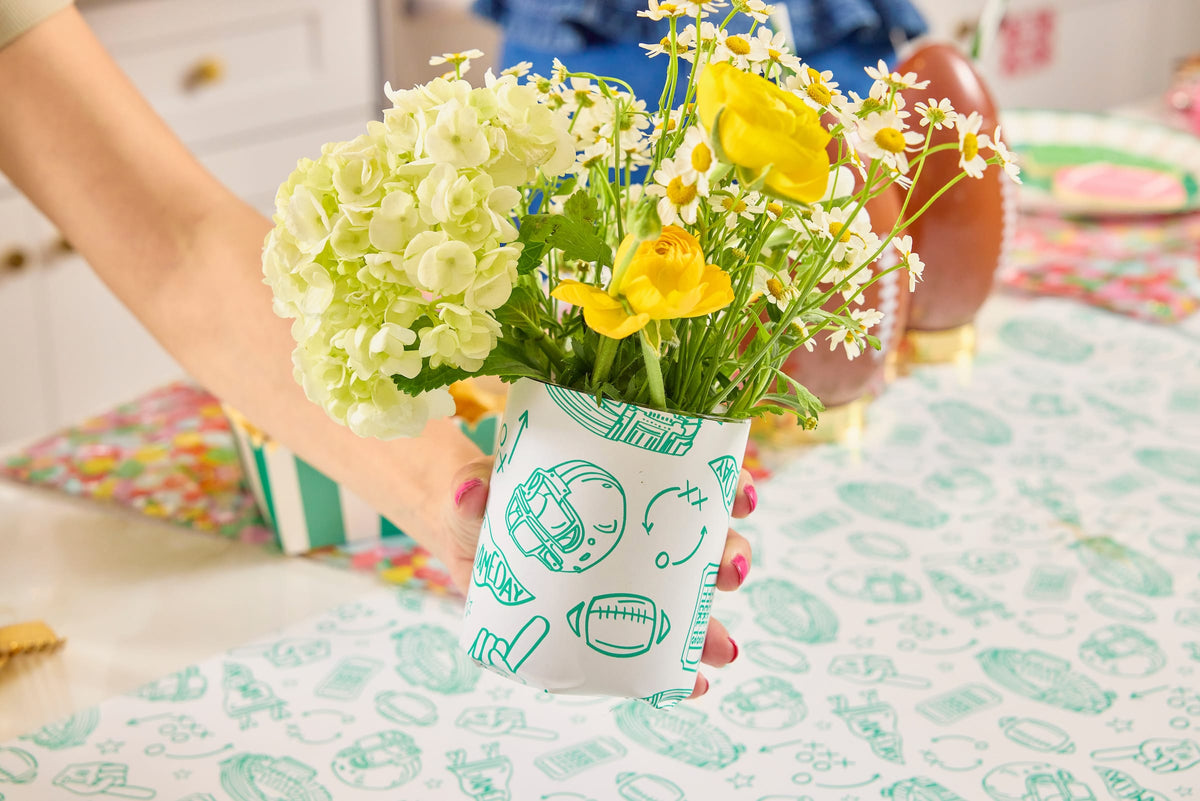 "Game Day Goals" Paper Table Runner (25 ft, cut to fit)