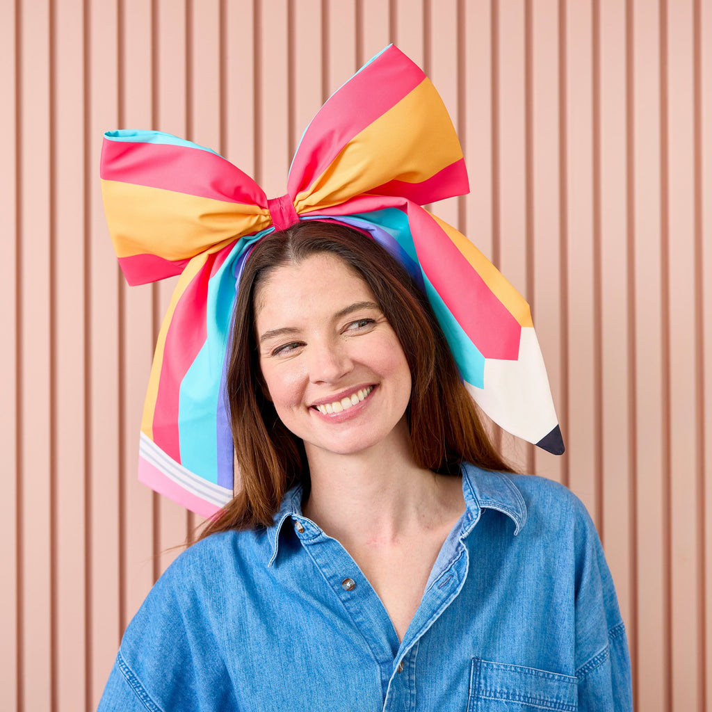 Pencil Bow Jumbo Novelty Headband