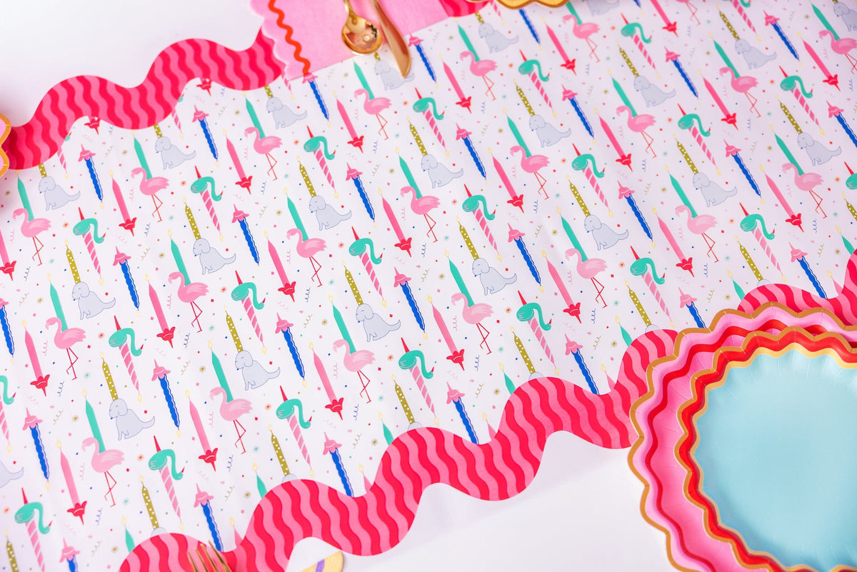 Party Parade Paper Table Runner (25 ft, cut to fit)