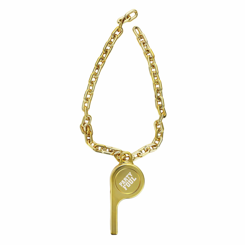 Party Foul Jumbo Gold Whistle Necklace