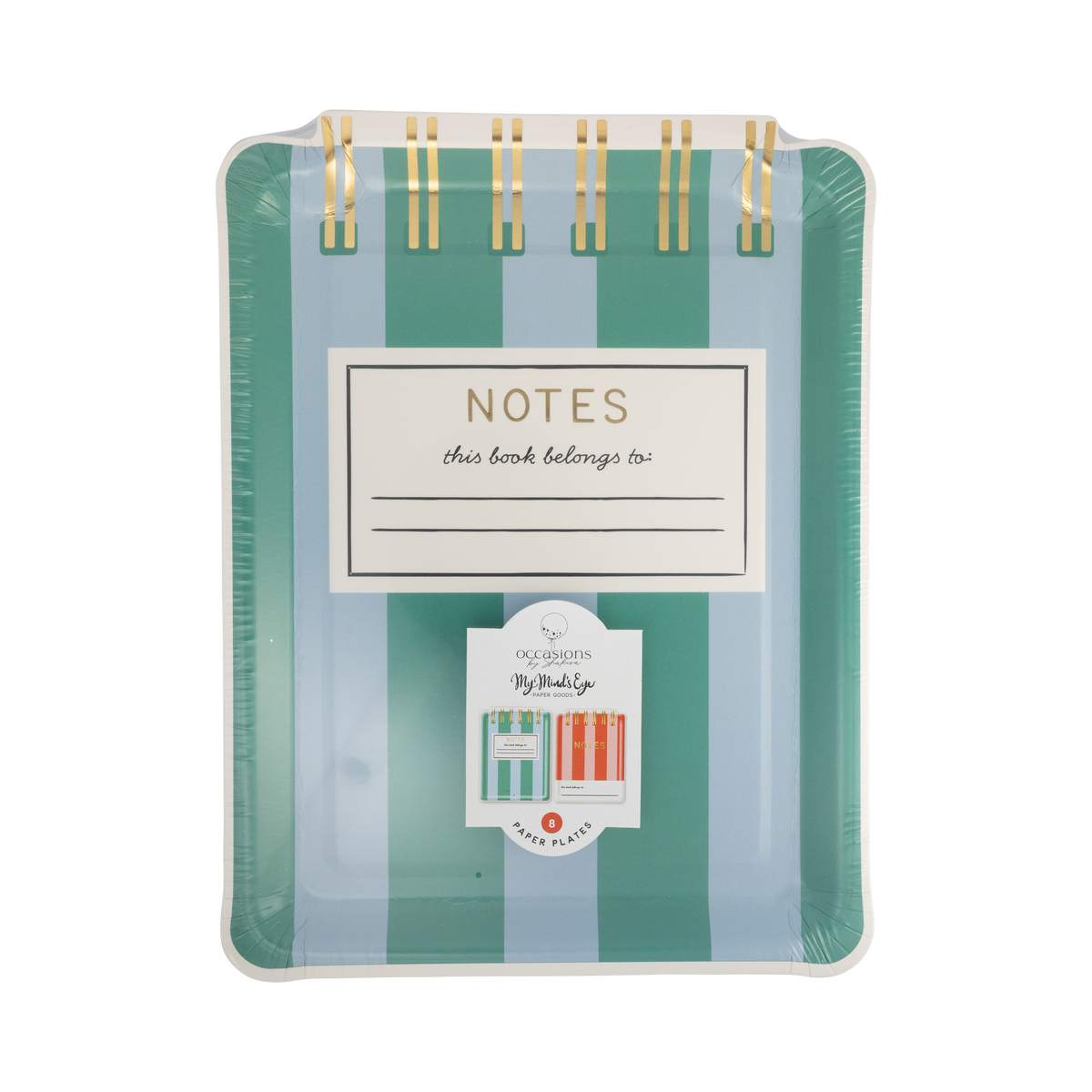 Occasions Notebook Shaped Plate Set