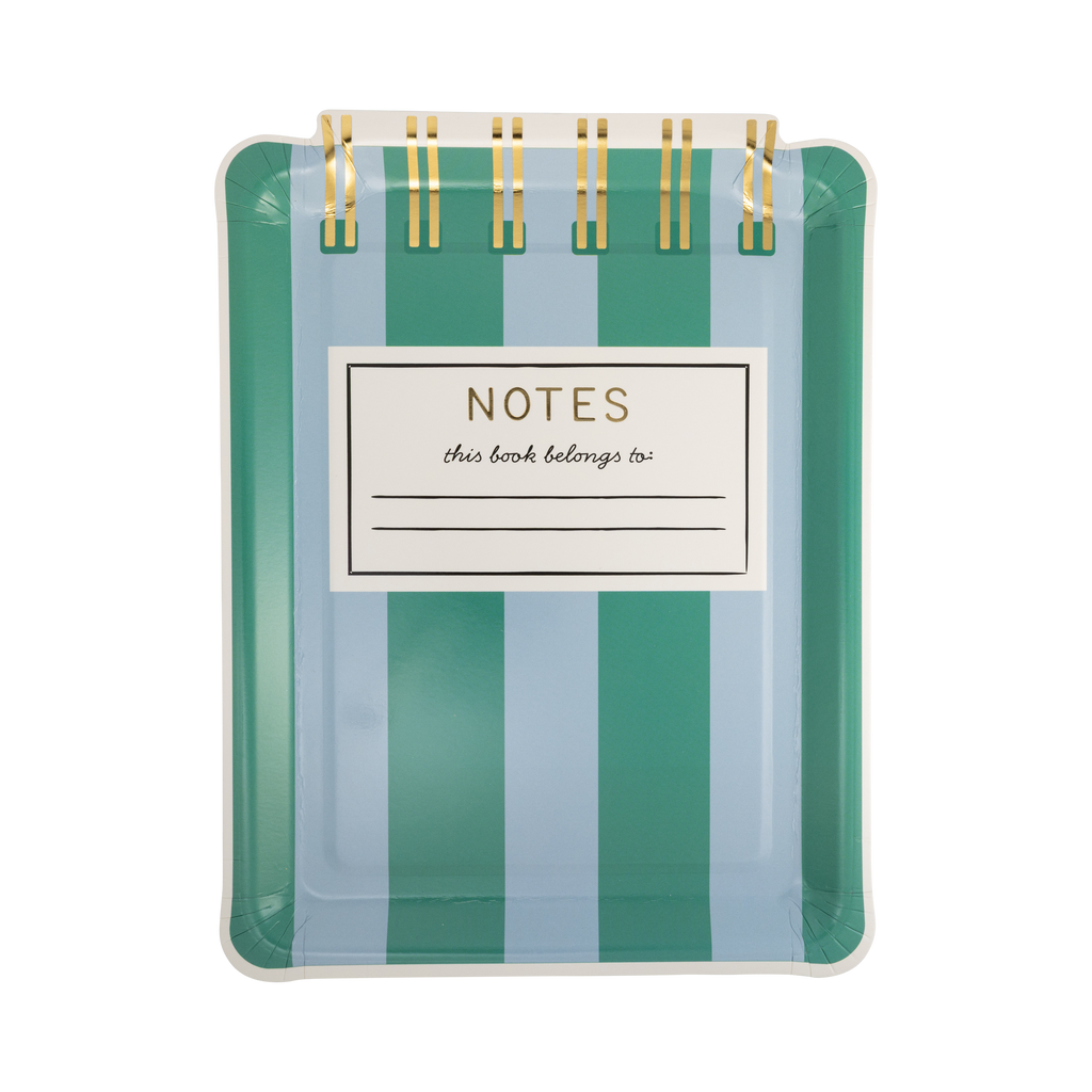 Occasions Notebook Shaped Plate Set